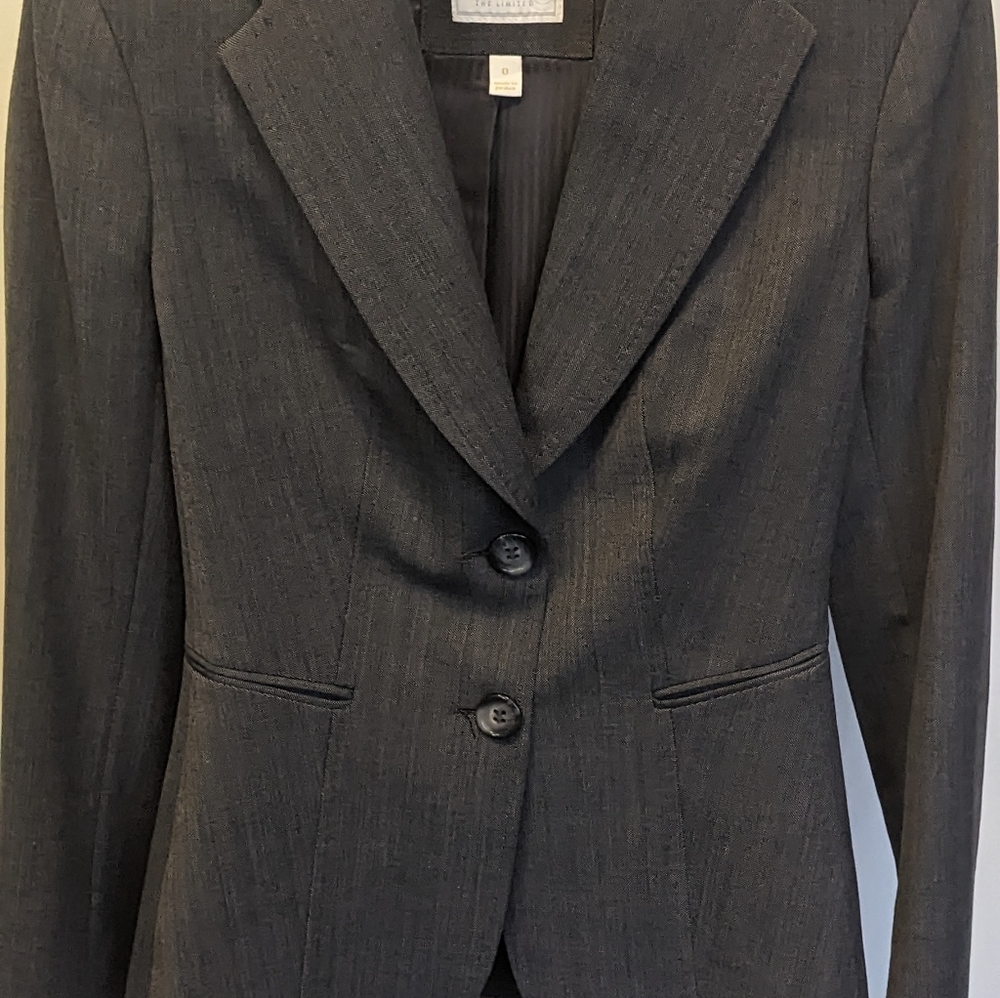 The Limited Travel Suit 2 Button Blazer Cassidy Fit Pant Gray Women’s Size 0/2
